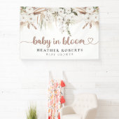 Bannière de Baby Shower Bohème Neutre – Bébé en Fl (Insitu)