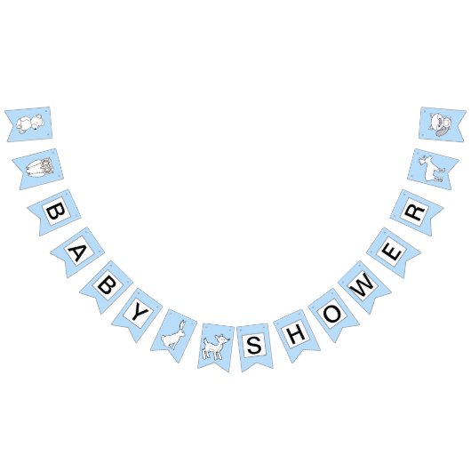Bannière de baby shower - créatures de région (Tout)