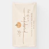 Bannière de Baby Shower d'automne Little Pumpkin O (Verticale)