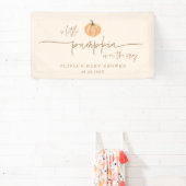 Bannière de Baby Shower d'automne Little Pumpkin O (Insitu)