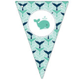 Bannière de baby shower de baleine bleue (Premier drapeau)