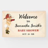 Bannière de Baby shower de bienvenue du petit bébé (Horizontal)