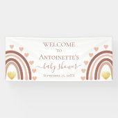 Bannière de Baby shower de Boho Arc-en-ciel (Horizontal)