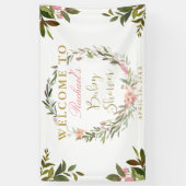 Bannière de Baby shower de couronne de verdure Gol (Vertical)