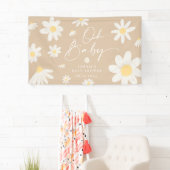 Bannière de Baby shower de fleurs Boho Daisy (En situation)