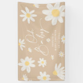 Bannière de Baby shower de fleurs Boho Daisy (Vertical)