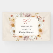Bannière de Baby shower de jardin Fleur sauvage ru (Horizontal)