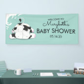 Bannière de Baby shower de petite vache (Salon professionnel)
