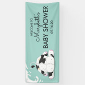 Bannière de Baby shower de petite vache (Vertical)