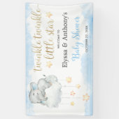 Bannière de baby shower d'éléphant Twinkle Little  (Vertical)