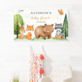 Bannière de Baby shower des animaux forestiers (En situation)