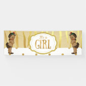Bannière de Baby shower d'impression Gold Sparkle  (Horizontal)