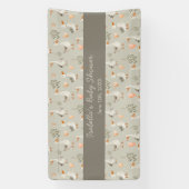 Bannière de Baby shower d'oies d'aquarelle mignonn (Verticale)