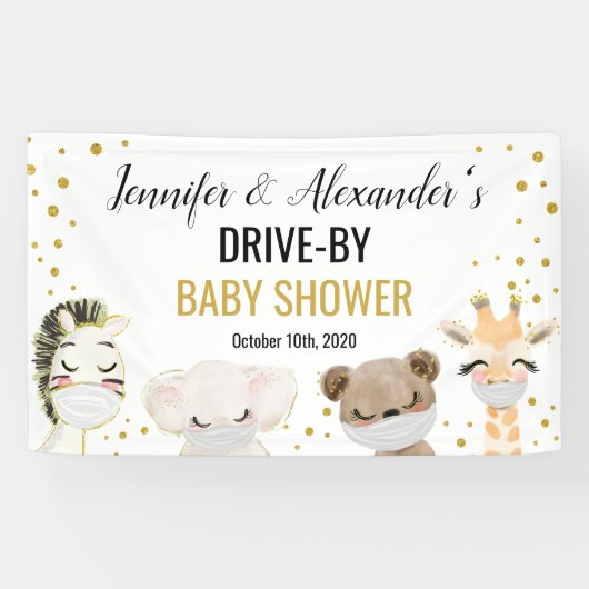 Bannière de Baby shower Drive-By (Horizontal)