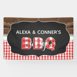 Bannière de baby shower du bébé Q - rouge