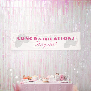 Bannière de Baby Shower Fille Précieux Paquet