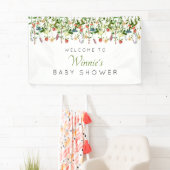 Bannière de Baby shower fleur sauvage Boho (En situation)