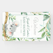 Bannière de Baby shower Koala Bear et Eucalyptus L (Horizontal)