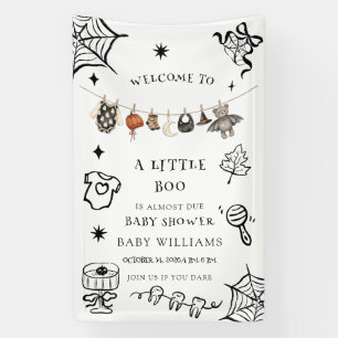 Bannière de Baby Shower Little Boo Is Almost Due
