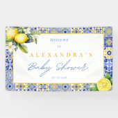 Bannière de Baby Shower Méditerranéen Italien au C (Horizontal)