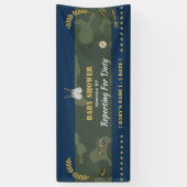 Bannière de Baby Shower Militaire — Présentation a (Vertical)