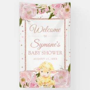 Bannière de Baby shower personnalisé des moutons r