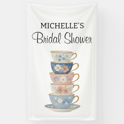 Bannière de Baby Shower pour le Thé (Vertical)