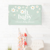 Bannière de Baby shower Retro Daisy Boho (En situation)