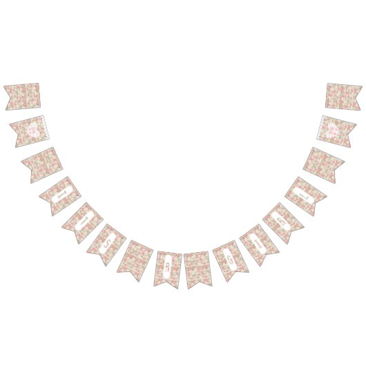 Bannière de Baby shower Rustique en bois rose (Tout)