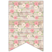 Bannière de Baby shower Rustique en bois rose (Premier drapeau)