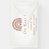 Bannière de Baby Shower Rustique Moderne – Emelia (Vertical)