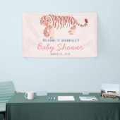 Bannière de Baby shower Tiger & Cub Rose Mom (Salon professionnel)