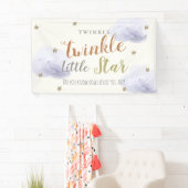 Bannière de Baby shower Twinkle Little Star Lavend (En situation)