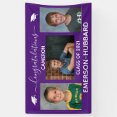 Bannière de baccalauréat avec photo en violet (Vertical)