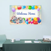 Bannière de ballons de bienvenue festive (Salon professionnel)