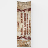 Bannière de baseball à l'aspect vintage personnali (Vertical)