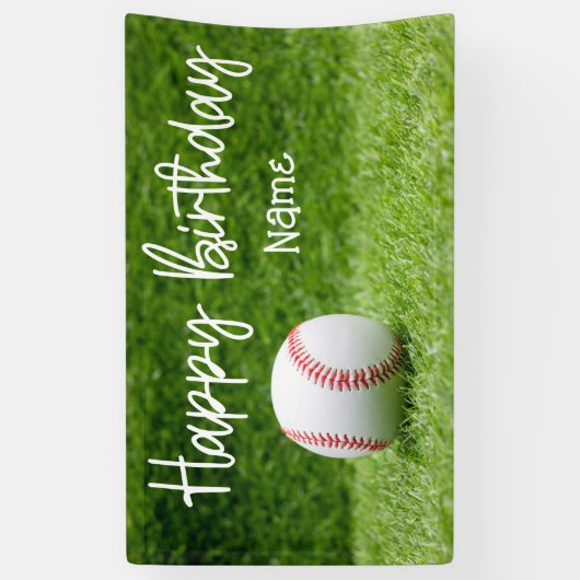 Bannière de baseball avec balle (Vertical)