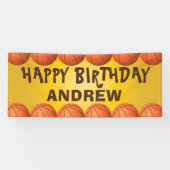 Bannière de basket-ball pour l'anniversaire ou tou (Horizontal)