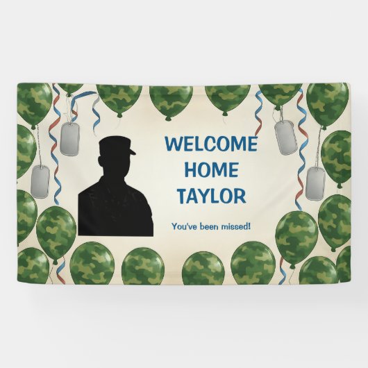 Bannière de bienvenue communautaire militaire avec (Horizontal)