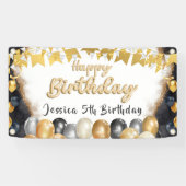 Bannière de bienvenue d'anniversaire personnalisée (Horizontal)