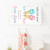 Bannière de bienvenue de la fête de la crème glacé (En situation)