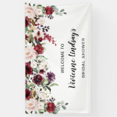 Bannière de bienvenue de la Fête des mariées rose  (Vertical)