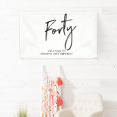 Bannière de bienvenue de la fête du 40e anniversai (En situation)