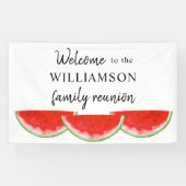 Bannière de bienvenue de la pastèque de la Réunion (Horizontal)