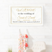 Bannière de bienvenue de mariage à double bordure (En situation)