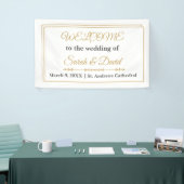 Bannière de bienvenue de mariage à double bordure (Salon professionnel)