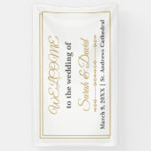 Bannière de bienvenue de mariage à double bordure (Vertical)