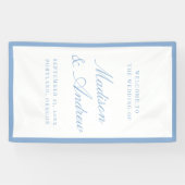 Bannière de bienvenue de mariage moderne à bordure (Horizontal)
