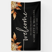 Bannière de bienvenue de mariage noir (Vertical)