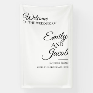 Bannière de bienvenue de mariage personnalisée